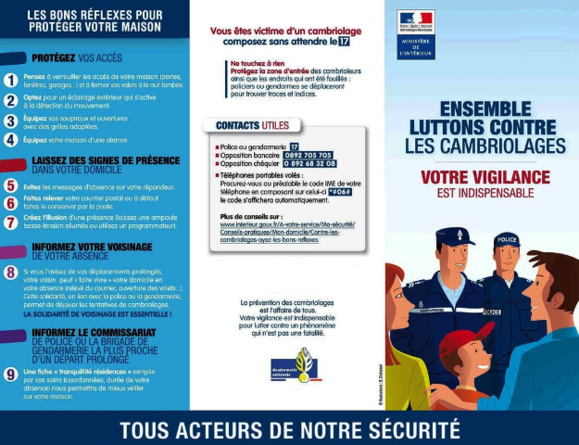 Ensemble, luttons contre les cambriolages