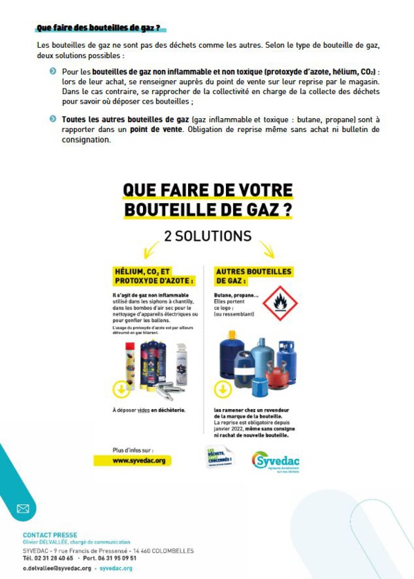 Bouteilles de gaz interdites dans les poubelles : Adoptez le geste sécurité !