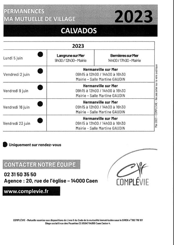 Permanences 2023 - "Ma mutuelle de village"