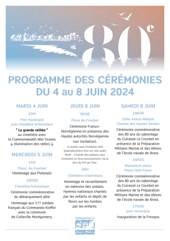 Programme des cérémonies