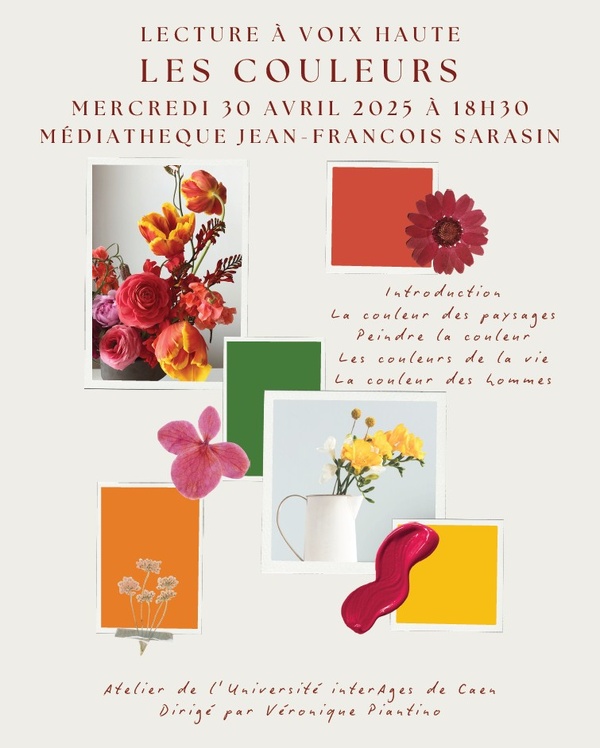 Invitation - Mercredi 30 avril 2025 à 18h30  - Médiathèque Jean-François Sarasin