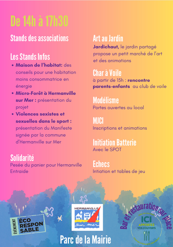 Programme complet : Fête des Asso samedi 6 septembre