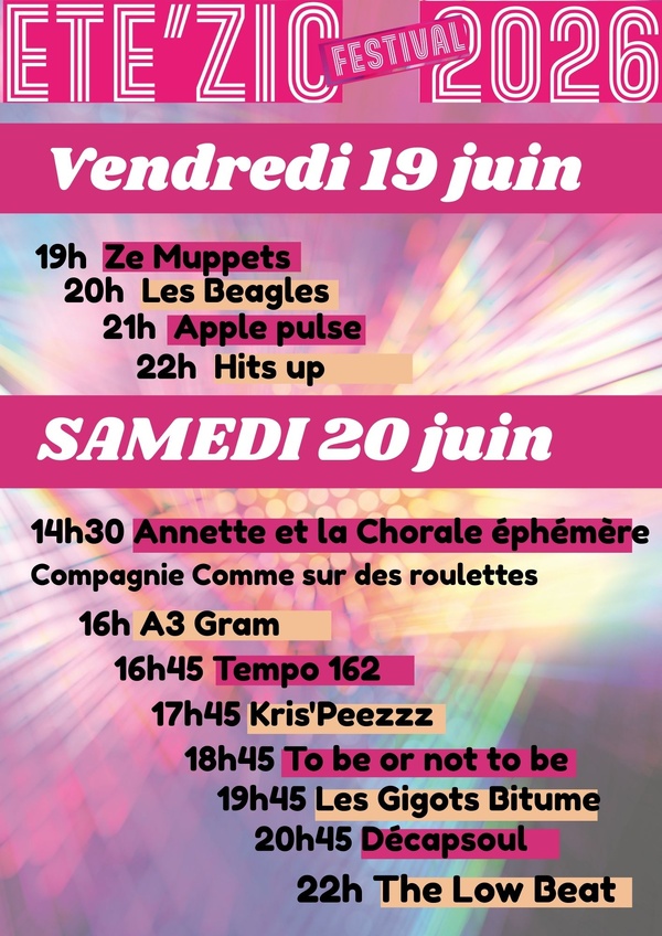 ÉTÉ ZIC 2026 - Des Hippies au Disco