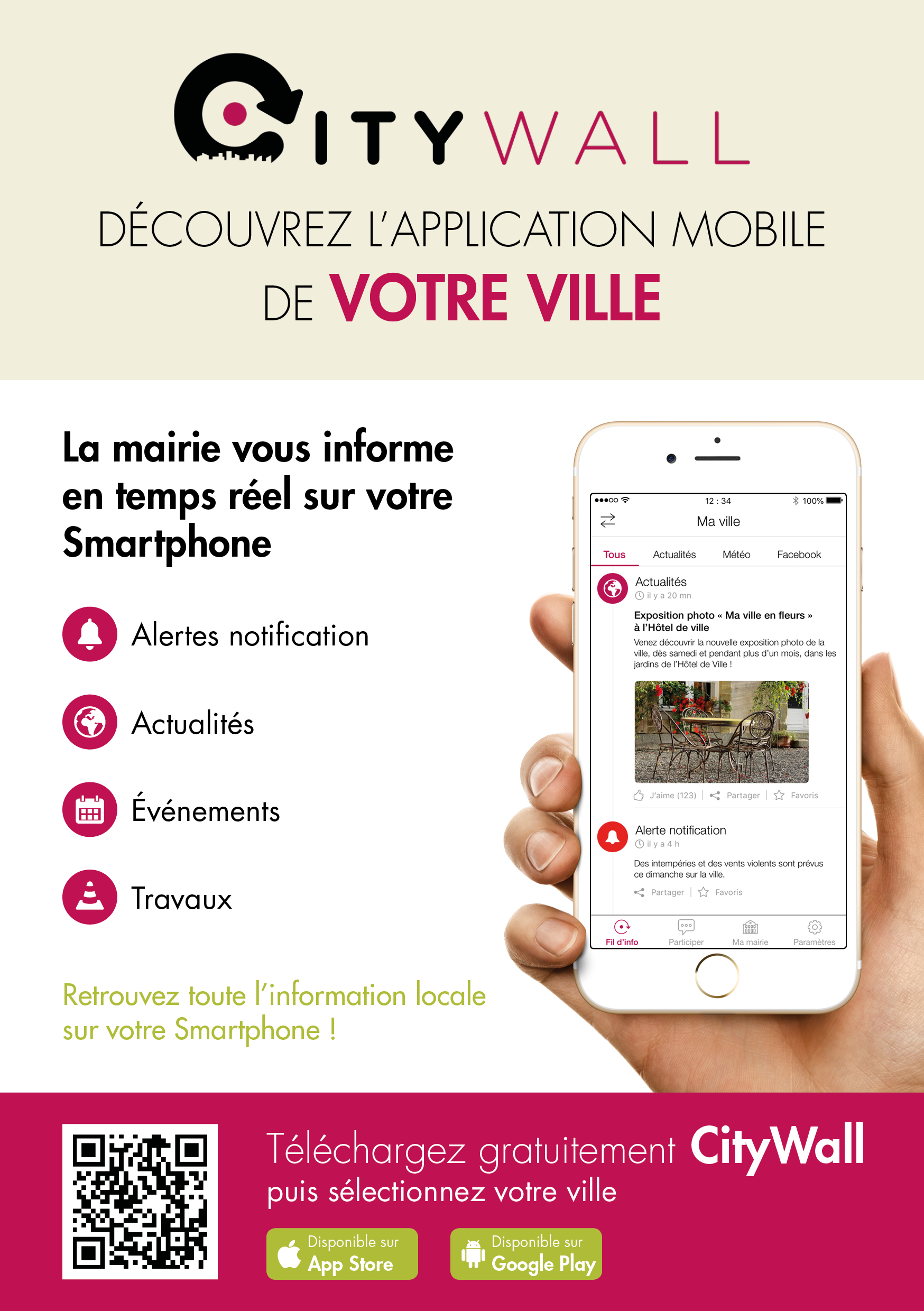 La mairie vous informe en temps réel sur votre Smartphone avec CITYWALL