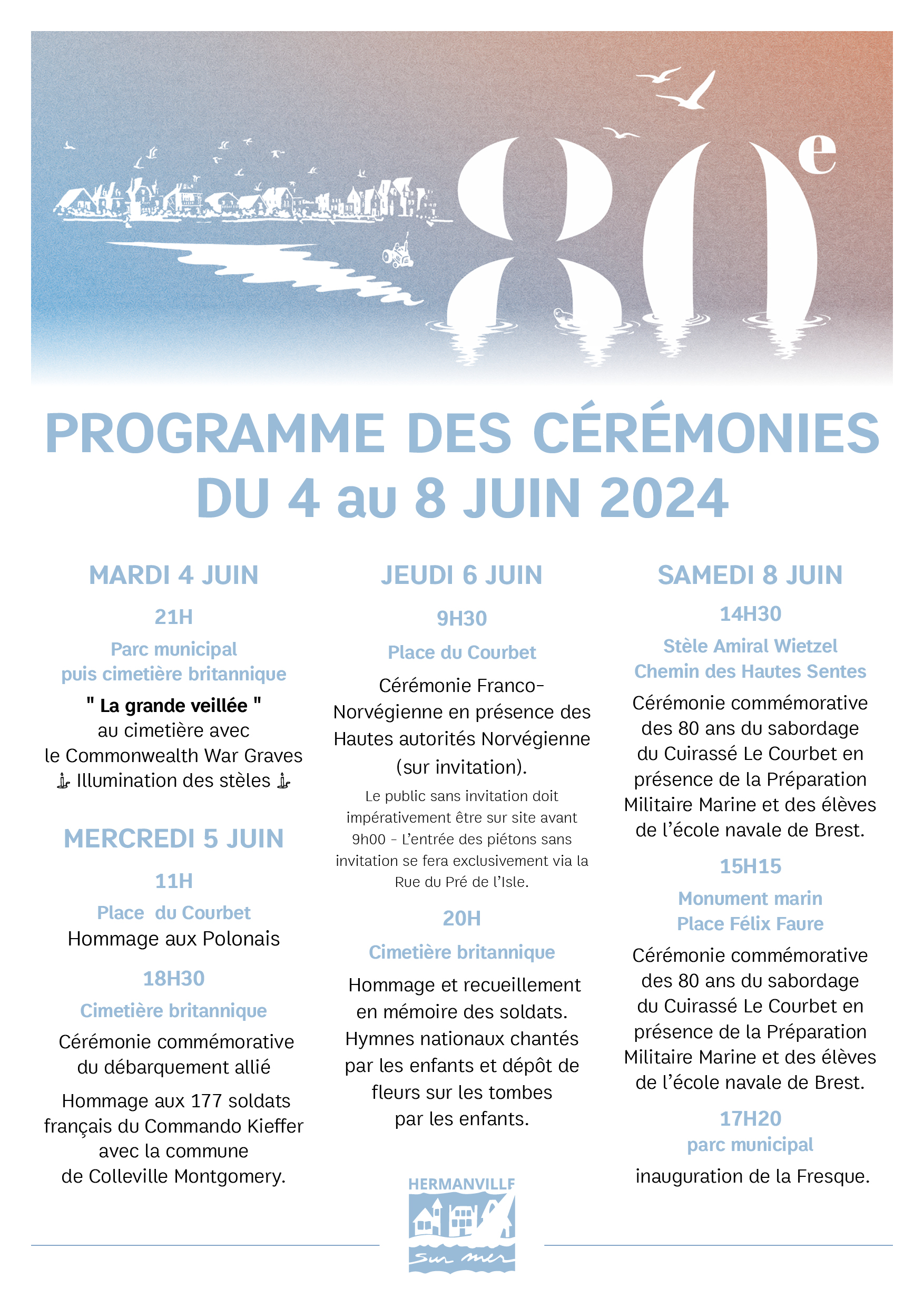 Programme des cérémonies
