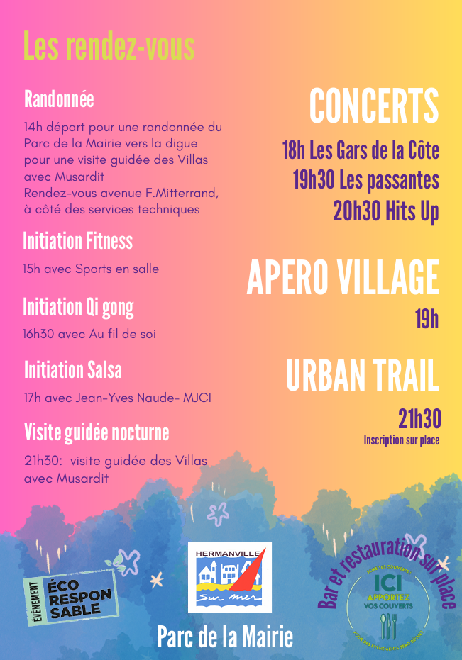 Programme complet : Fête des Asso samedi 6 septembre