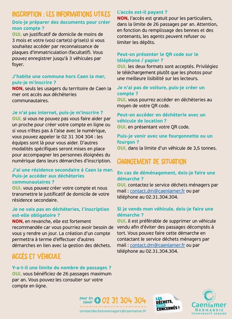 Mise en place de nouvelles modalités d'accès aux déchèteries