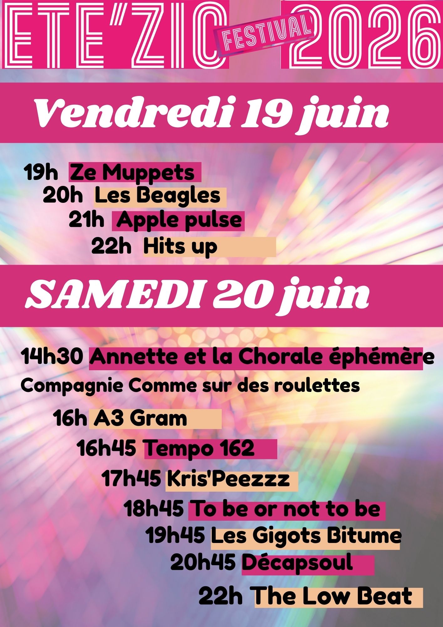 ÉTÉ ZIC 2026 - Des Hippies au Disco